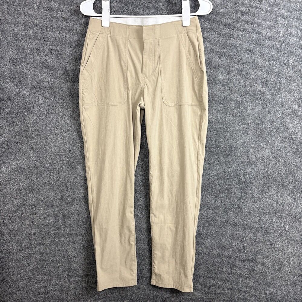 Eddie Bauer Crop Pants Womens Size 4 Beige Lightweight Utility Outdoor Hiking